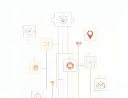 Illustration representing streamlined process and order with interconnected icons